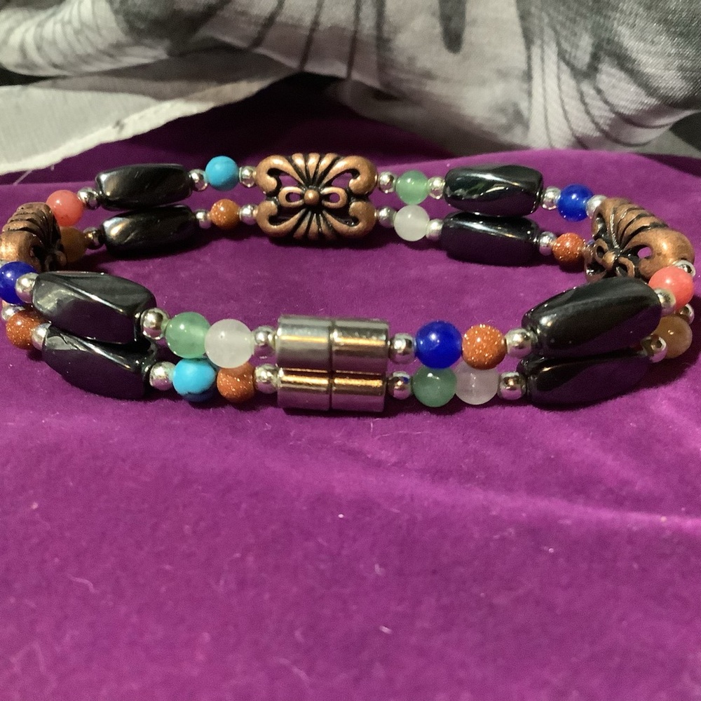 Multicolor Beaded Magnetic Bracelet